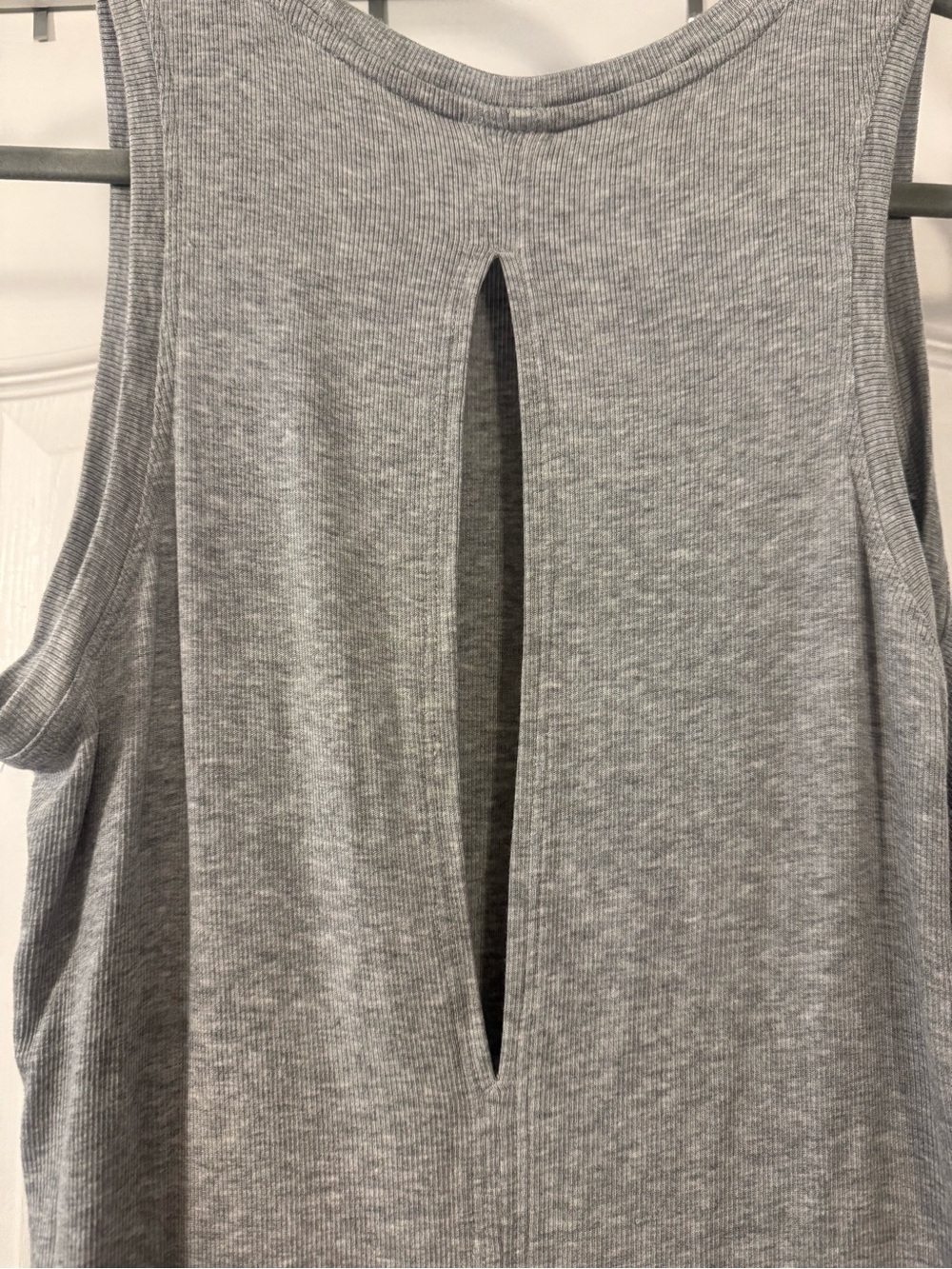 Athleta Grey Ribbed Tank Top - Picture 6 of 9
